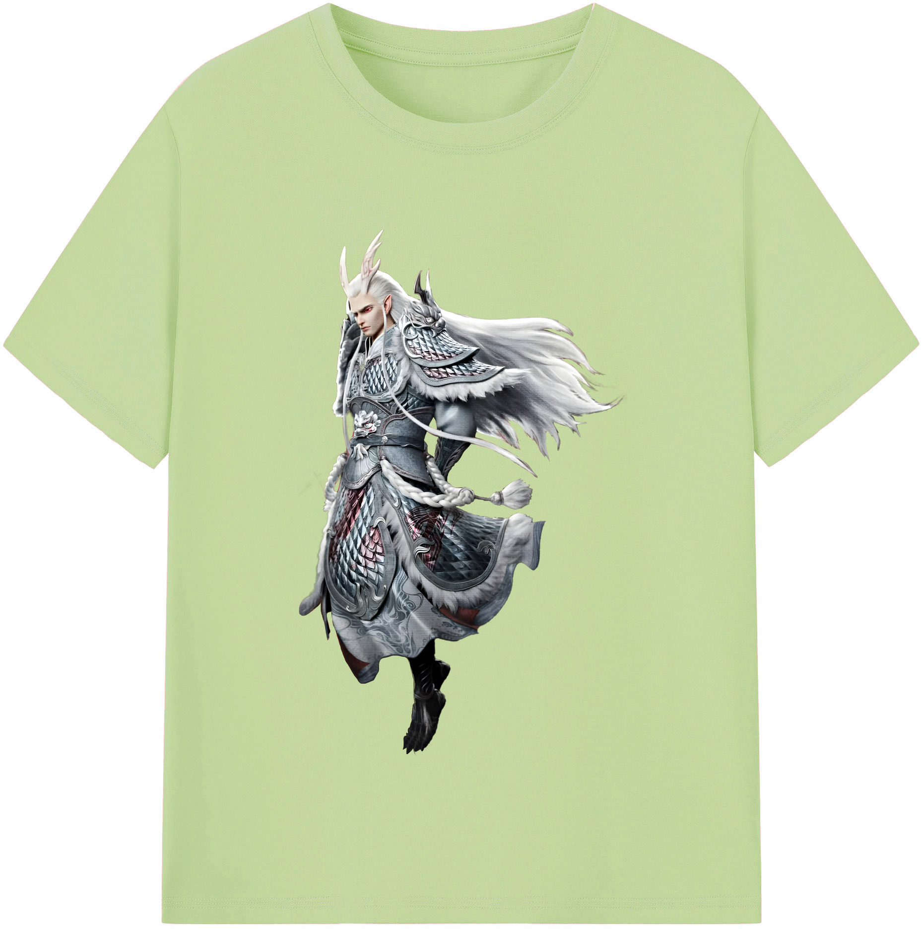 （画像用） Ne Zha 2 ナタ 魔童の大暴れ 綿100％半袖Tシャツ（フロントプリント）
